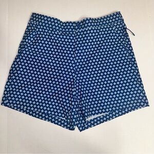 VRST 6” Mens Size Medium Resort Swim Shorts Unlined Relaxed Fit Deep Denim Print